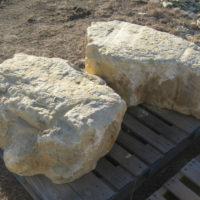 Image-3 foot boulder sitting on a wooden pallet