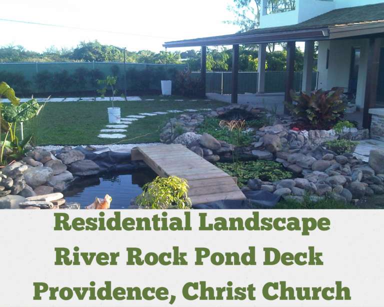 Residential Landscape – River Rock Pond Deck – Providence, Christ Church